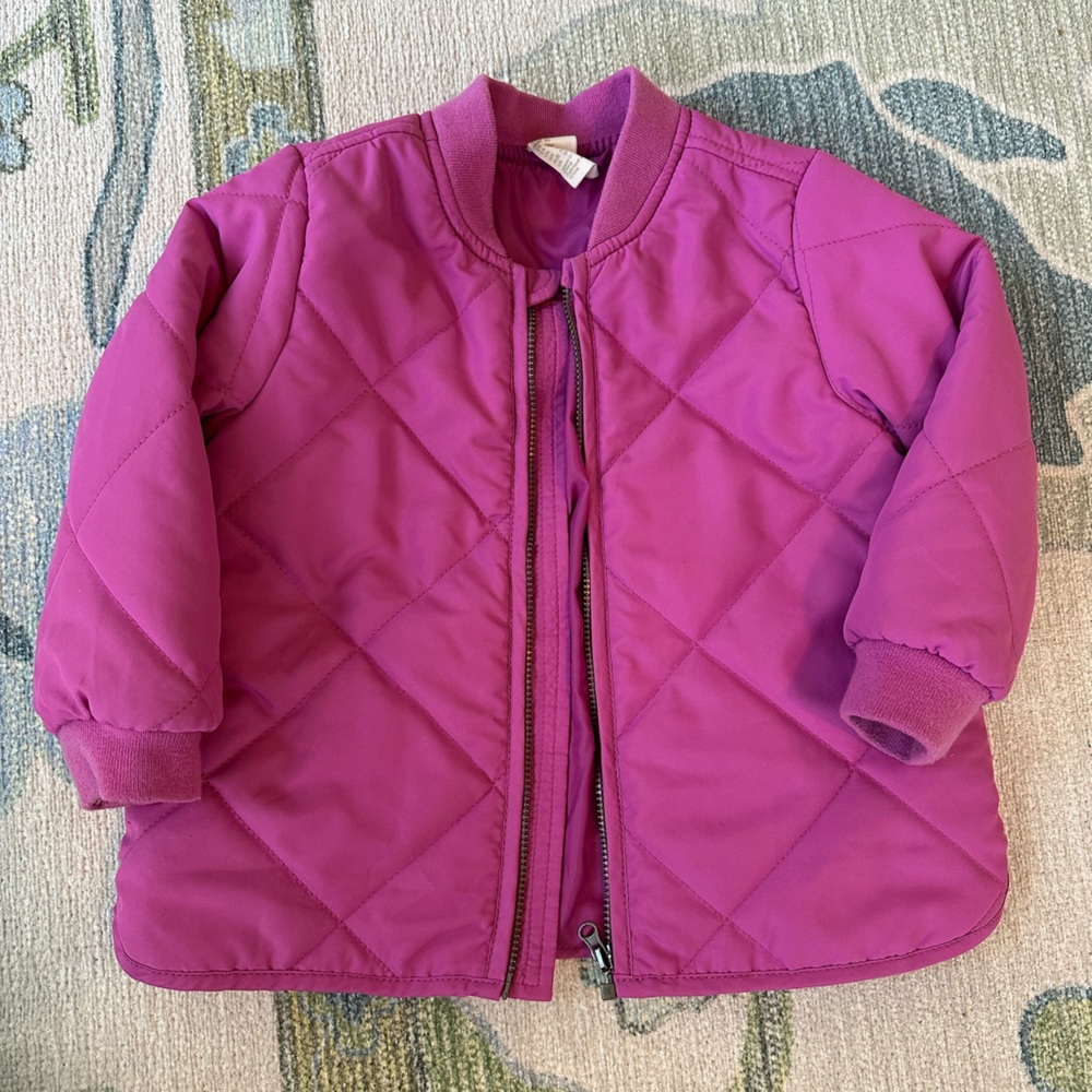 Girl’s H&M 12-18M Berry Purple Quilted Jacket